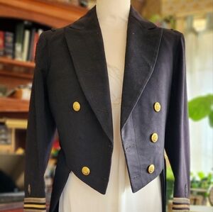Military Naval Officer Coat Uniform Wool Silk authentic tailored